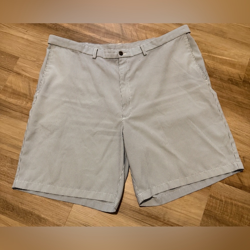 Haggar Men's Striped Flat Front Shorts